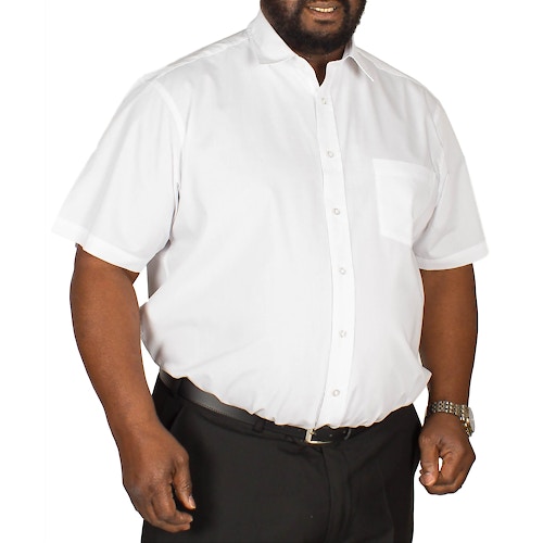 Bigdude Short Sleeve Poplin Shirt White