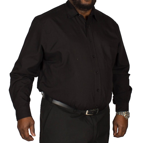 Bigdude Long Sleeve Poplin Shirt Black
