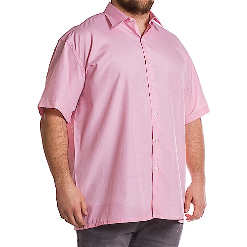 Fitzgerald Lewis Short Sleeve Pink Fine Check Shirt