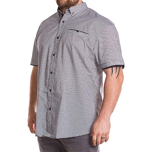 Mish Mash Whistle Navy and White Pattern Shirt