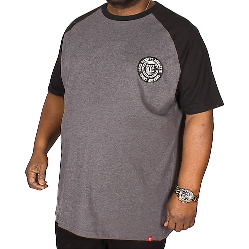 D555 Spencer Raglan Sleeve T-Shirt Charcoal