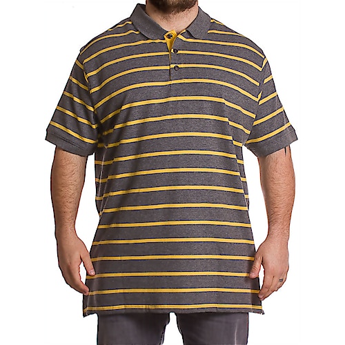 Espionage Grey Stripe Short Sleeve Polo Shirt
