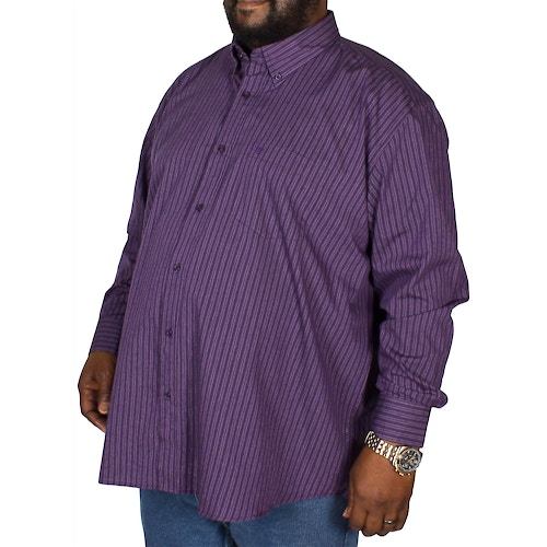 Cotton Valley Stripe Long Sleeve Shirt Purple