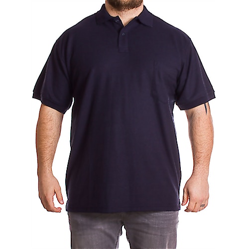 KAM Navy Short Sleeve Plain Polo Shirt