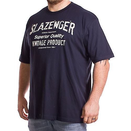 Slazenger Wilkins Print T-Shirt Navy