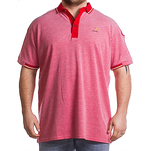 Kangol Marl Effect Polo Shirt Red