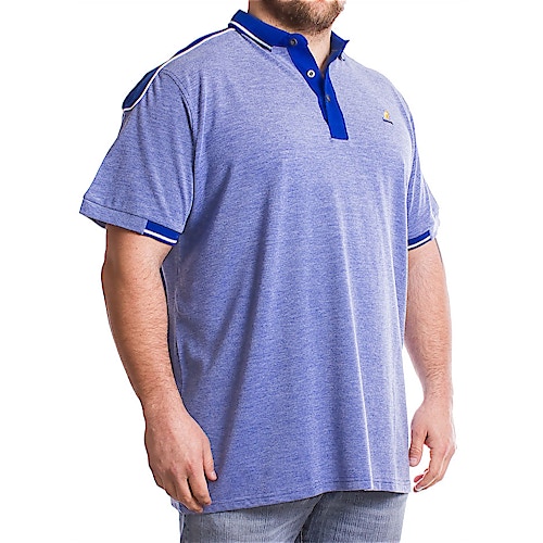 Kangol Marl Effect Polo Shirt Royal Blue