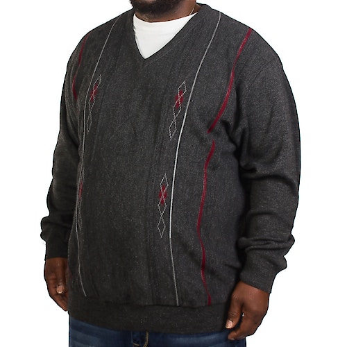 Cotton Valley V-Neck Pullover Charcoal