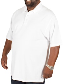 Bigdude einfarbiges Poloshirt Weiß