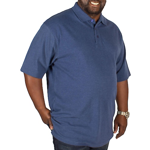 Bigdude Plain Polo Shirt Denim Tall