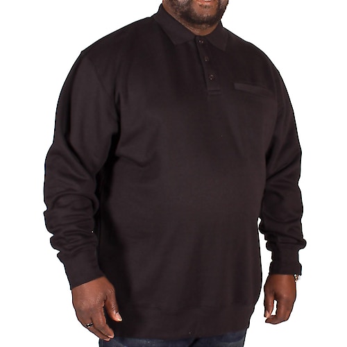 KAM Polo Collar Sweater Black