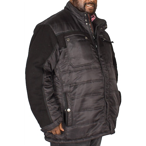 KAM Padded Jacket With Fleece Sleeves
