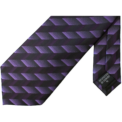 Knightsbridge Extra Long Broken Stripes Tie Purple