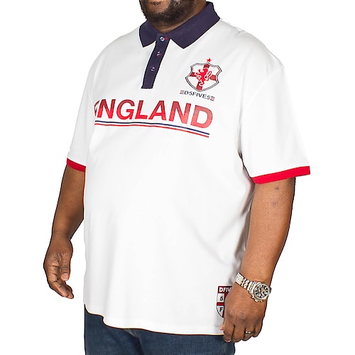 D555 Foster England Football Polo Shirt White