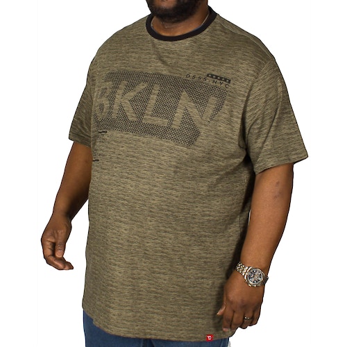 D555 bedrucktes T-Shirt New York Khaki