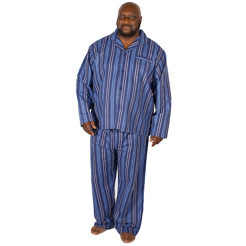 Cargo Bay Cotton Pyjama Set Navy Stripe