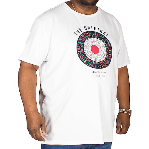 Ben Sherman Text Target Print T-Shirt White