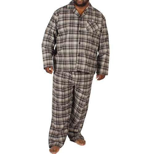 Cargo Bay Cotton Pyjama Set Black Check