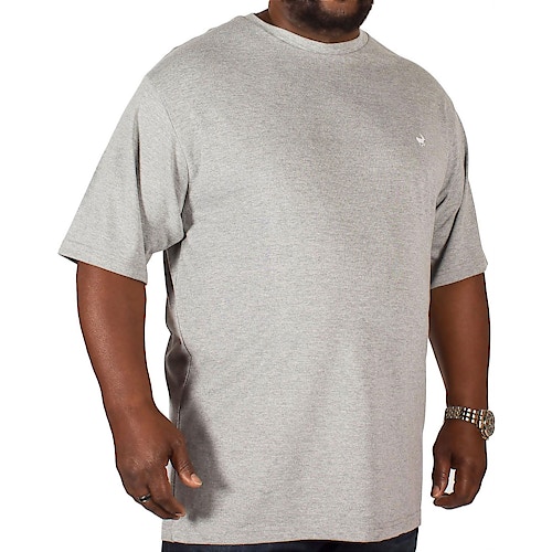 Bigdude Signature Crew Neck T-Shirt Grey Marl
