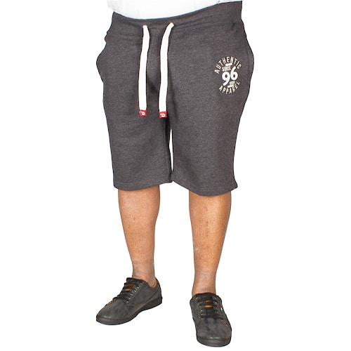 D555 Powell Embroidered Fleece Shorts Charcoal