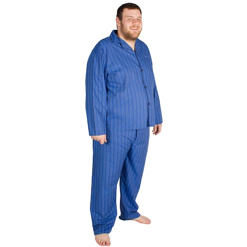 Cargo Bay Woven Pyjama Set Blue Stripe