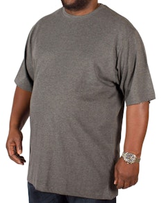 Bigdude T-Shirt mit Rundhalsausschnitt Anthrazit Tall Fit
