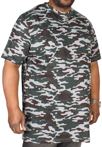 D555 Gaston Storm Camouflage Print T-Shirt Grey