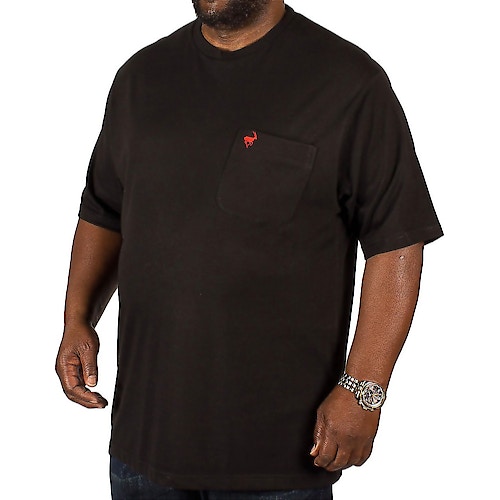 Bigdude Signature T-Shirt Schwarz/Rot Tall Fit 