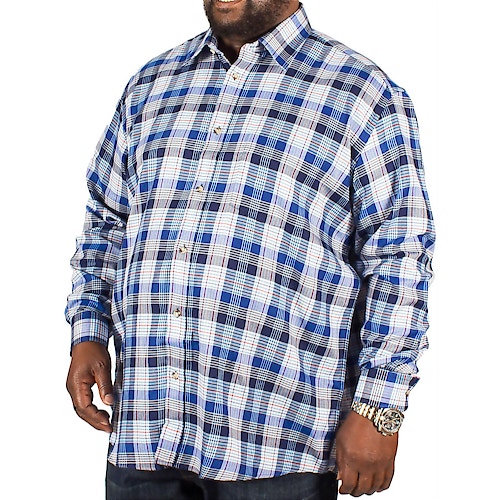 Cotton Valley Long Sleeve County Check Shirt Blue