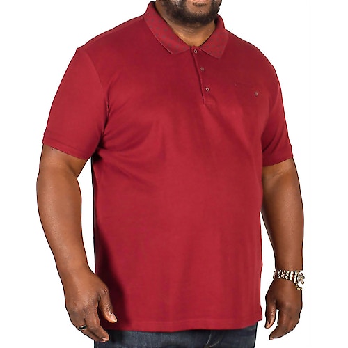 Ben Sherman Target Print Collar Polo Shirt Burgundy