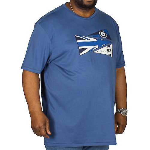 Ben Sherman Pennants T-Shirt Blau 