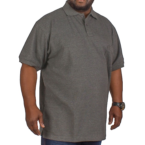 KAM Charcoal Short Sleeve Plain Polo Shirt