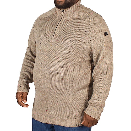 Replika Half Zip Speckled Sweater Grey