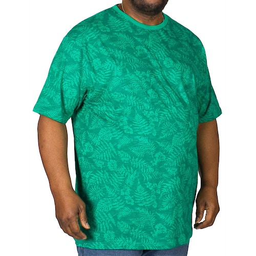 KAM T-Shirt mit Blätter Print Grün 