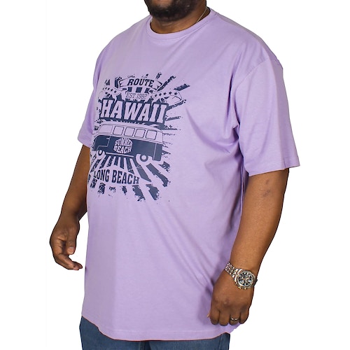 Espionag T-Shirt mit Hawaii Print Lila