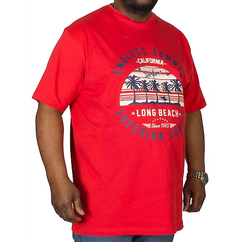 Espionage T-Shirt mit Endless Summer Print Rot