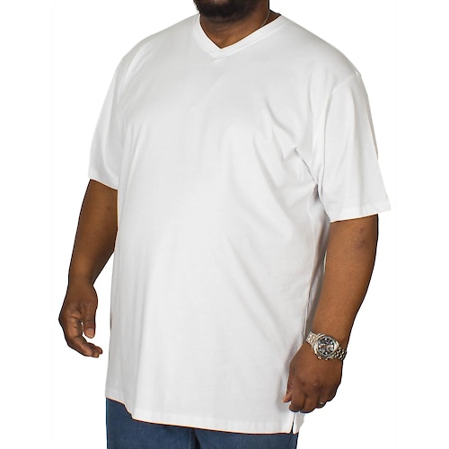 Cotton Valley - T-Shirt mit V-Ausschnitt Weiß