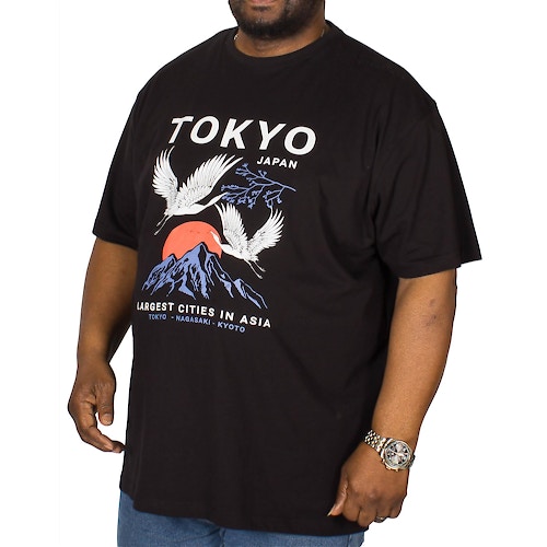 Espionage T-Shirt mit Tokyo Print Schwarz