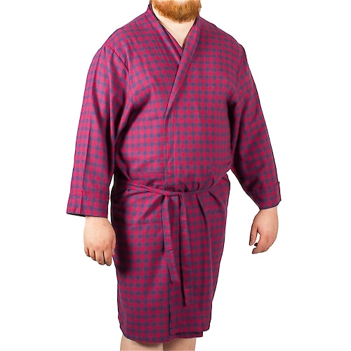 Rael Brook Dressing Gown Red/Navy Check