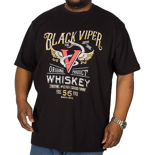 Espionage T-Shirt mit Black Viper Print Schwarz