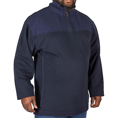 KAM Sweatshirt mit RV-Kragen Dunkelblau 