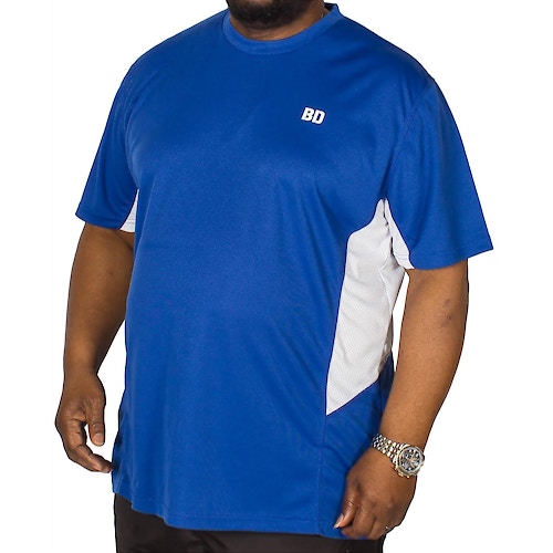 Bigdude atmungsaktives Stretch Sport T-Shirt Königsblau