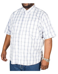 Pierre Roche Short Sleeve Check Shirt White