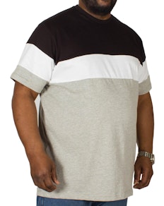 Bigdude Cut & Sew T-Shirt Schwarz / Grau