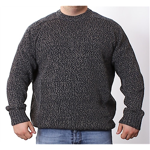 Metaphor Charcoal Navy Wool Blend Twill Sweater