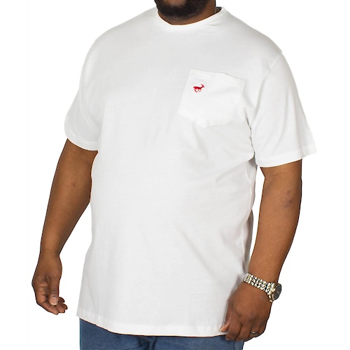 Bigdude Signature Pocket T-Shirt White/Red