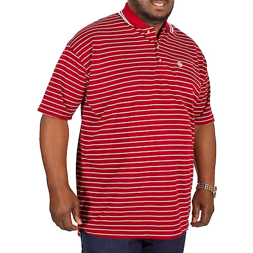 Brooklyn Lucas Stripe Polo Shirt Maroon