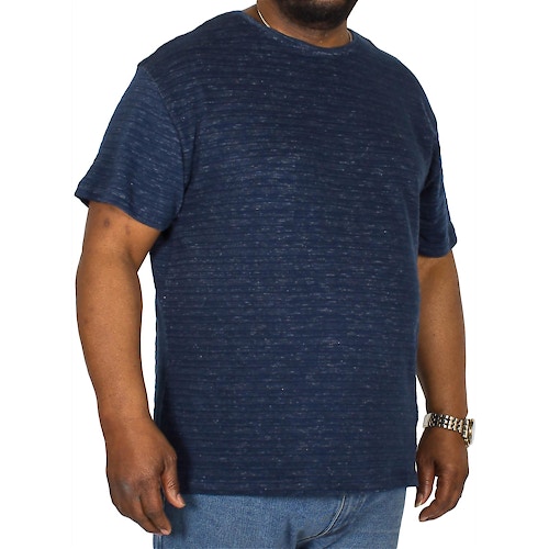 Replika garngefärbtes T-Shirt Dunkelblau