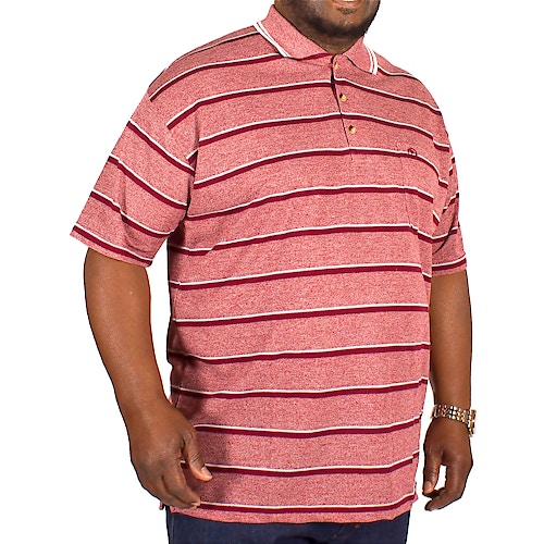 Brooklyn Carlos Stripe Polo Shirt Maroon