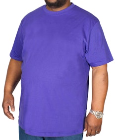 Bigdude Plain Crew Neck T-Shirt Violet
